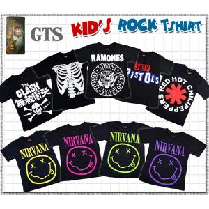 GTS【キッズＴシャツ】第2弾!!ロックでクール！ アーティスト ロックバンド GREEN DAY MIS FITS Nirvana RAMONES REDHOT CHILI