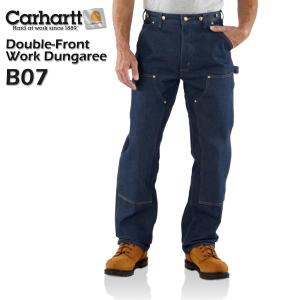 【Carhartt】B07 カーハート リジットデニム　ワークパンツ ダブルフロント　ロガー ダンガリー ペインターパンツ ダブルニー　ノンウォッシュ　（レングス32）｜uppercut