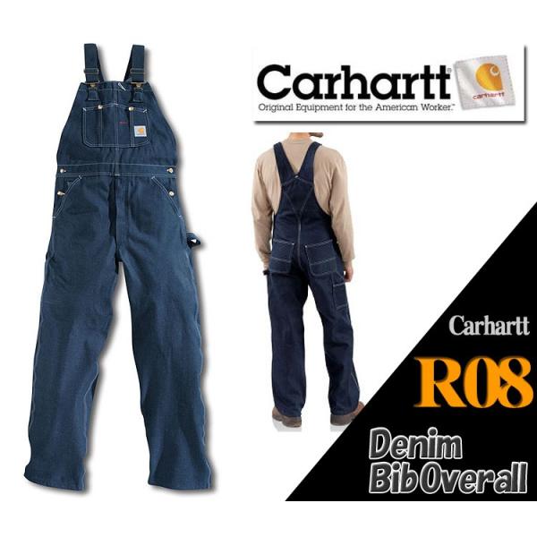 【Carhartt】R08 カーハート デニムオーバーオール 作業着 つなぎ ビブ　DENIM BI...