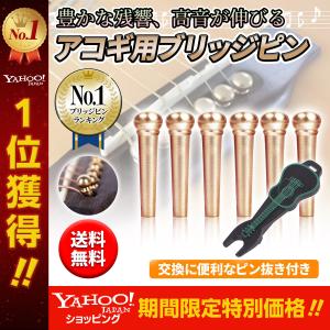 ブリッジピン アコギ ギター アコースティックギター ブラス 真鍮 交換 ピン抜きセット factus｜GMR Store 適格請求書・インボイス対応
