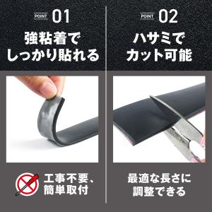 ゴムシート 粘着付き 防振 緩衝材 2mm厚 ...の詳細画像3