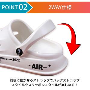 サンダル メンズ 2WAY 軽量 軽い クロッ...の詳細画像5