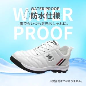 スニーカー メンズ レザーシューズ PU 合革...の詳細画像3