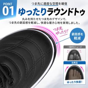 スニーカー メンズ レザーシューズ PU 合革...の詳細画像3