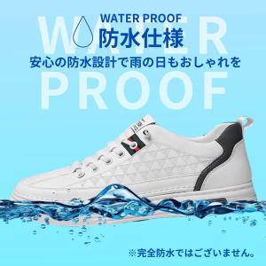 レザースニーカー メンズ フェイクレザー シュ...の詳細画像3