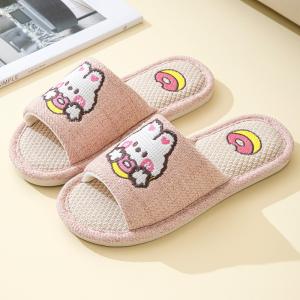 スリッパ 麻素材 ルームシューズ サンダル 室...の詳細画像4