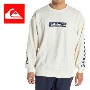 クイックシルバー Tシャツ 長袖 メンズ カットソー ロゴ トップス ホワイト QLT204051