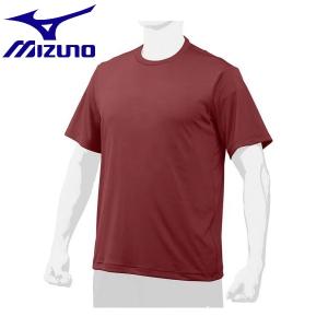 ◆◆送料無料 メール便発送 ＜ミズノ＞ MIZUNO Tシャツ／丸首[ユニセックス] 12JA7T62 (63：エンジ)｜upstairs