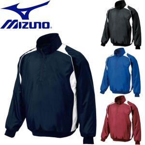 ◆◆ ＜ミズノ＞ MIZUNO メンズ ハーフZIPジャケット(中綿) 野球 アウター 学生野球対応 12JE4V40｜upstairs