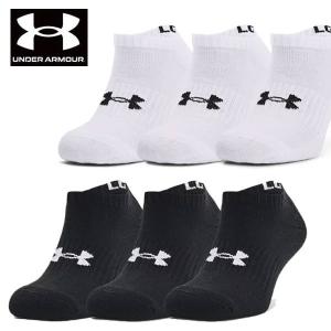 送料無料 メール便発送 即納可☆【UNDER ARMOUR】アンダーアーマー UAコア ノーショー ソックス （3足セット）1363241｜upstairs