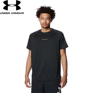 ◆◆送料無料 メール便発送 ＜アンダーアーマー＞ UNDER ARMOUR UAテック ロングショット ショートスリーブTシャツ(バスケットボール/MEN) 1371938 (BLK/MGD(002｜upstairs