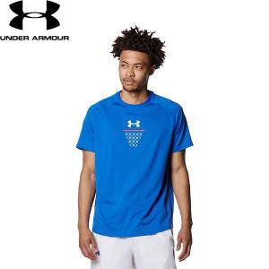 ◆◆送料無料 メール便発送 ＜アンダーアーマー＞ UNDER ARMOUR UAテック ロゴ ショートスリーブTシャツ(バスケットボール/MEN) 1384722 (TeamRoyal/White(400))｜upstairs