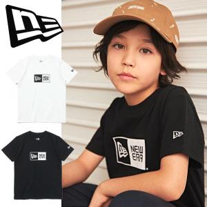 送料無料 メール便発送 即納可★【NEW ERA】 ニューエラ Youth コットン Tシャツ ボックスロゴ ジュニア Tシャツ 14111858-14111860｜upstairs