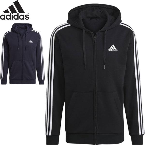 ◆◆ ＜アディダス＞ adidas メンズ M ESS スリーストライプス裏起毛フルジップスウェット...