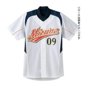 ◆◆ ＜ミズノ＞ MIZUNO シャツ／オープンタイプ(2009世界モデル) 52MW083 (01：ホワイト×ネイビー×レッドパイピング)｜upstairs