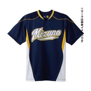 ◆◆送料無料 メール便発送 【クリアランス】【返品・交換不可】 ＜ミズノ＞ MIZUNO イージーシャツ 52MW452 (14：ネイビー×ホワイト×イエロー×イエローステ｜upstairs