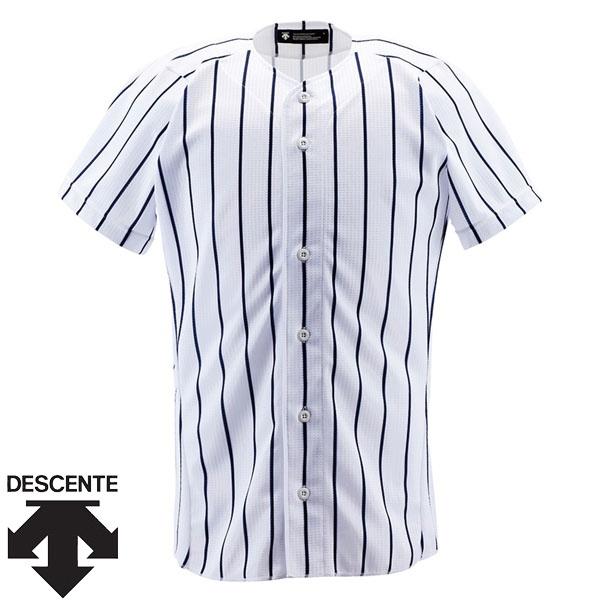 ◆◆○＜デサント＞ DESCENTE ユニフォームシャツ フルオープンシャツ（ワイドストライプ） (...