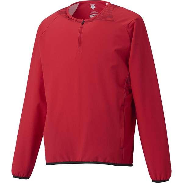 ◆◆○ ＜デサント＞ DESCENTE 長袖ハイブリッドジャケット (RED：レッド) 野球 DBX...