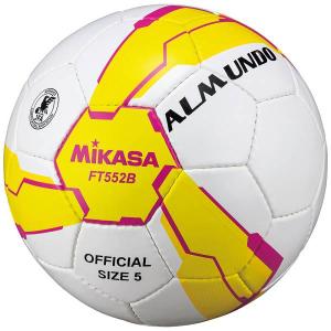 ◆◆ ＜ミカサ＞ MIKASA サッカーボールALMUNDO 検定球5号 FT552BYP (白×黄) サッカー・フットサル｜upstairs