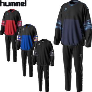 ◆◆ ＜ヒュンメル＞ hummel ユニセックス ハイブリッドピステトップ＆ウーブンパンツ ウィンドブレーカー 上下セット HAW4209-HAW2134P｜upstairs