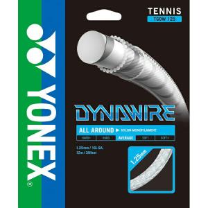 ◆◆送料無料 メール便発送 ＜ヨネックス＞ YONEX ダイナワイヤー130 TGDW130 (284：ホワイト／シルバー ) テニス(tgdw130-284-ynx1)｜upstairs