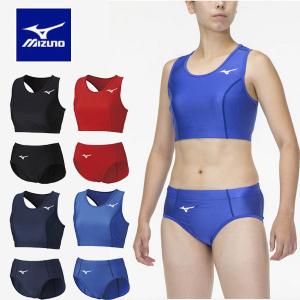 ◆◆送料無料 メール便発送 ＜ミズノ＞ MIZUNO レディース 2WAYレーシングトップ＆ショーツ 上下セット 陸上競技 U2MA1250-U2MB1250｜upstairs