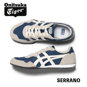 オニツカタイガー スニーカー Onitsuka Tiger SERRANO セラーノ MAKO BLUE/CREAM ブルー クリーム # 1183B400.406 シューズ