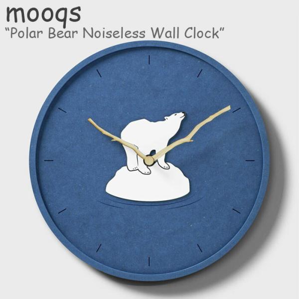 ムクス 壁掛け時計 mooqs Polar Bear Noiseless Wall Clock ポー...