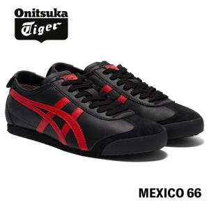 オニツカタイガー スニーカー Onitsuka Tiger MEXICO 66 メキシコ66 BLACK/CLASSIC RED ブラック クラシックレッド # 1183C102.004 シューズ