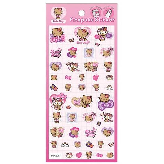 キティ シール 日焼け ぴたぷくステッカー シール ぷくぷく ハローキティ レオパードモードクラック...