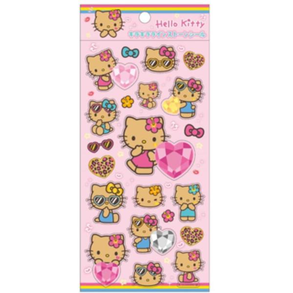 サンリオキャラクターズ キラキララインストーンシール ハローキティ 日焼け　