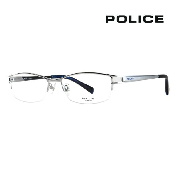 ポリス メガネフレーム POLICE VPL174J S15X 54 スクエア ハーフリム　ナイロー...