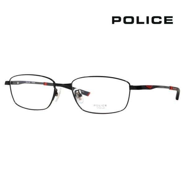 ポリス メガネフレーム POLICE VPLE70J 0530 53 スクエア フルリム メタル チ...