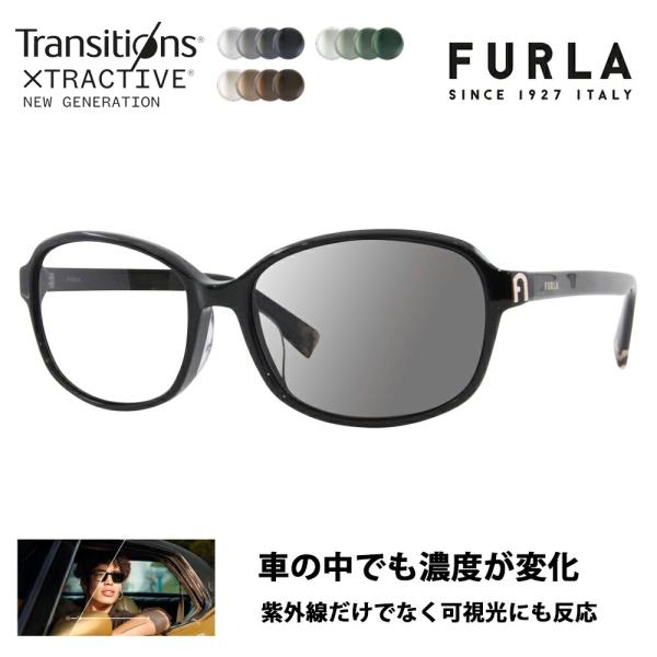 FURLA フルラ サングラス 調光レンズセット メガネ SFU650J 700P 56 レディース...