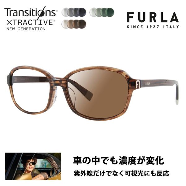 FURLA フルラ サングラス 調光レンズセット メガネ SFU650J 9N3P 56 レディース...