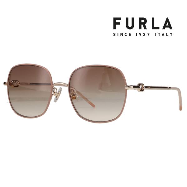 FURLA フルラ サングラス メガネ SFU749J 08LU 54 スクエア メタル クラシック...