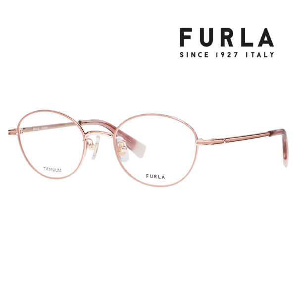 FURLA フルラ 眼鏡 伊達メガネ VFU751J 0L80 48 オーバル ボストン ジャパンモ...