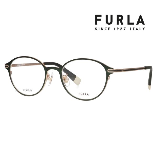 FURLA フルラ 眼鏡 伊達メガネ VFU752J 0648 49 ボストン ラウンド ジャパンモ...