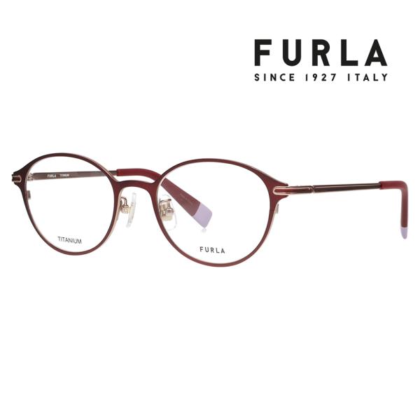 FURLA フルラ 眼鏡 伊達メガネ VFU752J 0745 49 ボストン ラウンド ジャパンモ...