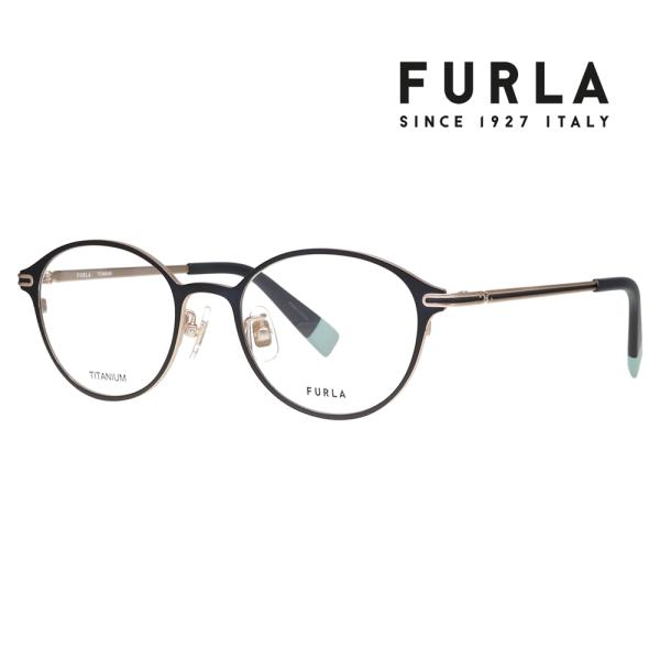 FURLA フルラ 眼鏡 伊達メガネ VFU752J 648A 49 ボストン ラウンド ジャパンモ...