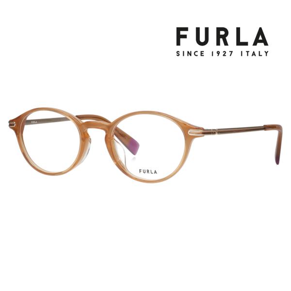 FURLA フルラ 眼鏡 伊達メガネ VFU753J 072M 46 オーバル ボストン  ジャパン...