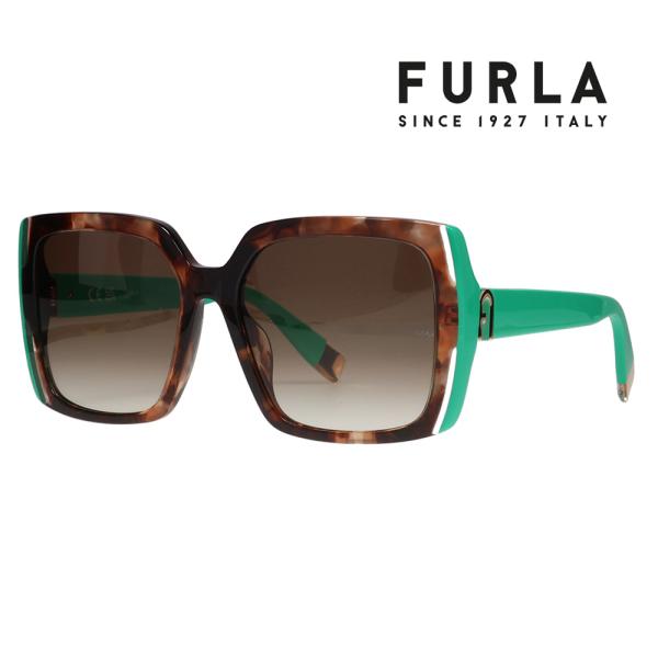 FURLA フルラ サングラス メガネ SFU707 02AD 56 スクエア ウエリントン グロー...