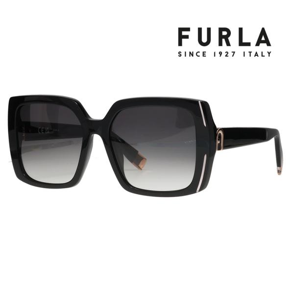 FURLA フルラ サングラス メガネ SFU707 0700 56 スクエア ウエリントン グロー...