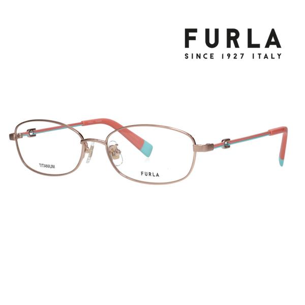 FURLA フルラ 眼鏡 伊達メガネ VFU795J 0L80 53 オーバル スクエア ジャパンモ...