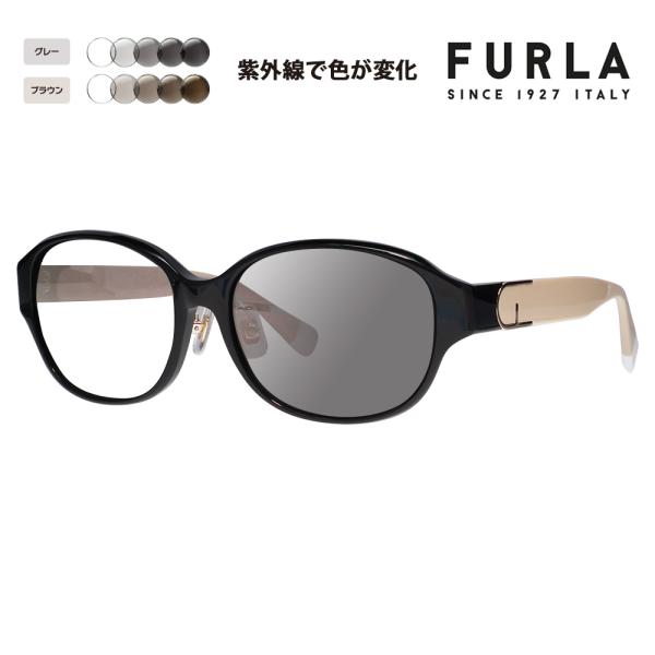 FURLA フルラ サングラス 調光レンズセット メガネ SFU849J 700P 55 オーバル ...