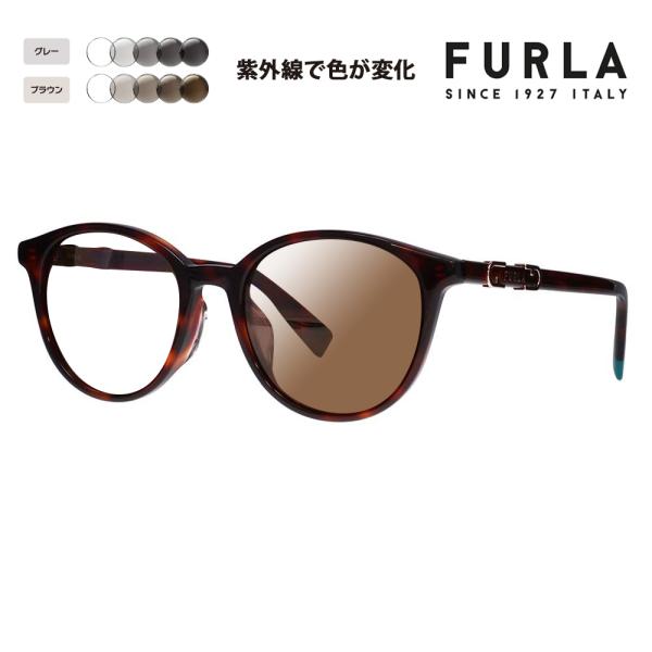 FURLA フルラ サングラス 調光レンズセット メガネ SFU850J 745P 51 ボストン ...