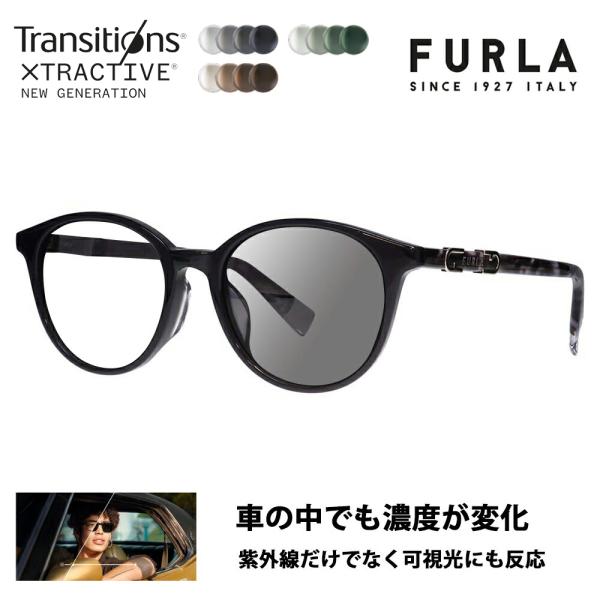 FURLA フルラ サングラス 調光レンズセット メガネ SFU850J 90EP 51 レディース...