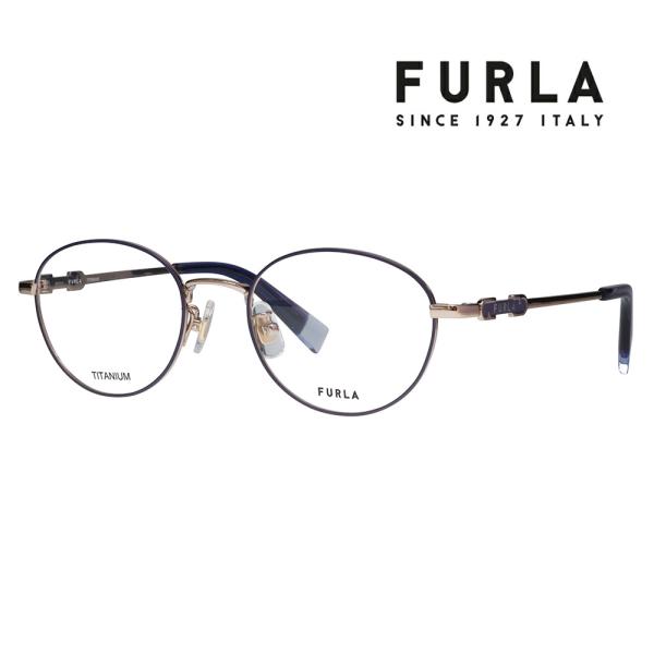 FURLA フルラ 眼鏡 伊達メガネ VFU858J 0K1B 49 オーバル メタル ジャパンモデ...