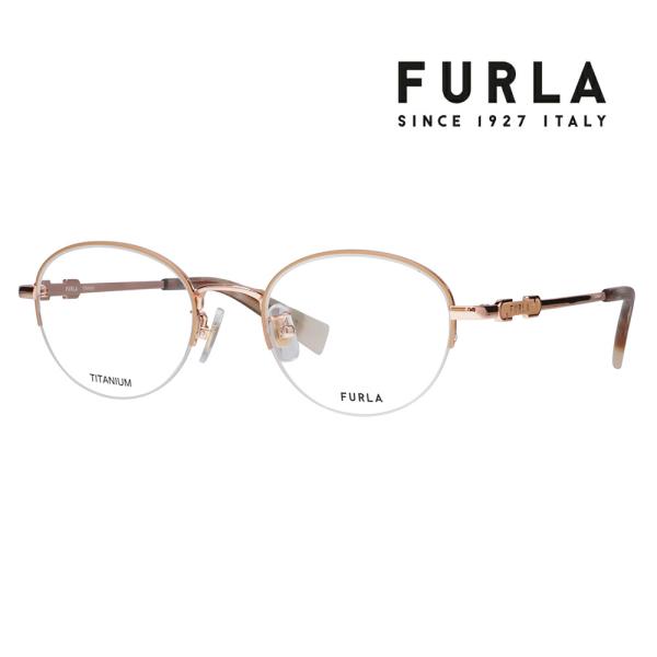 FURLA フルラ 眼鏡 伊達メガネ VFU859J 02AM 48 ボストン ナイロール ジャパン...