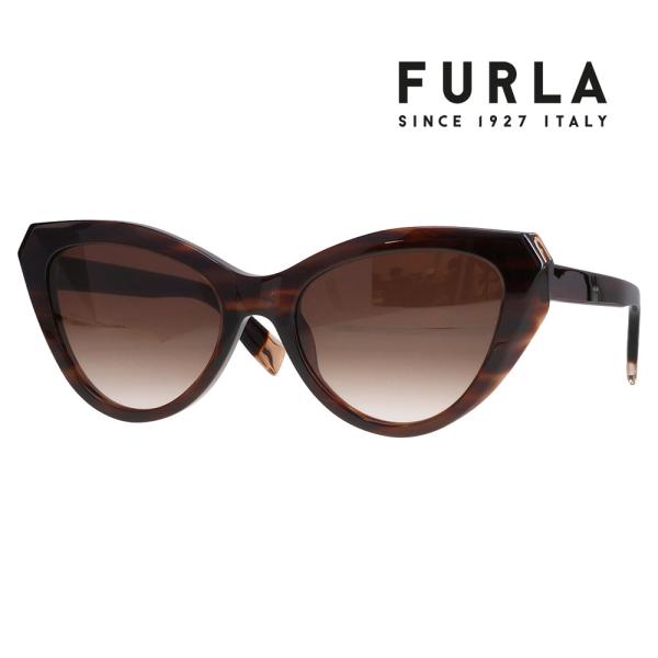 FURLA フルラ サングラス SFU977 07HL 54 キャットアイ セル レディース